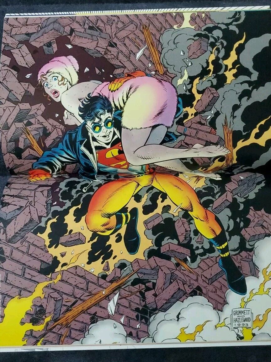 The Adventures Of Superman #501 1993 Bonus Poster Inside.