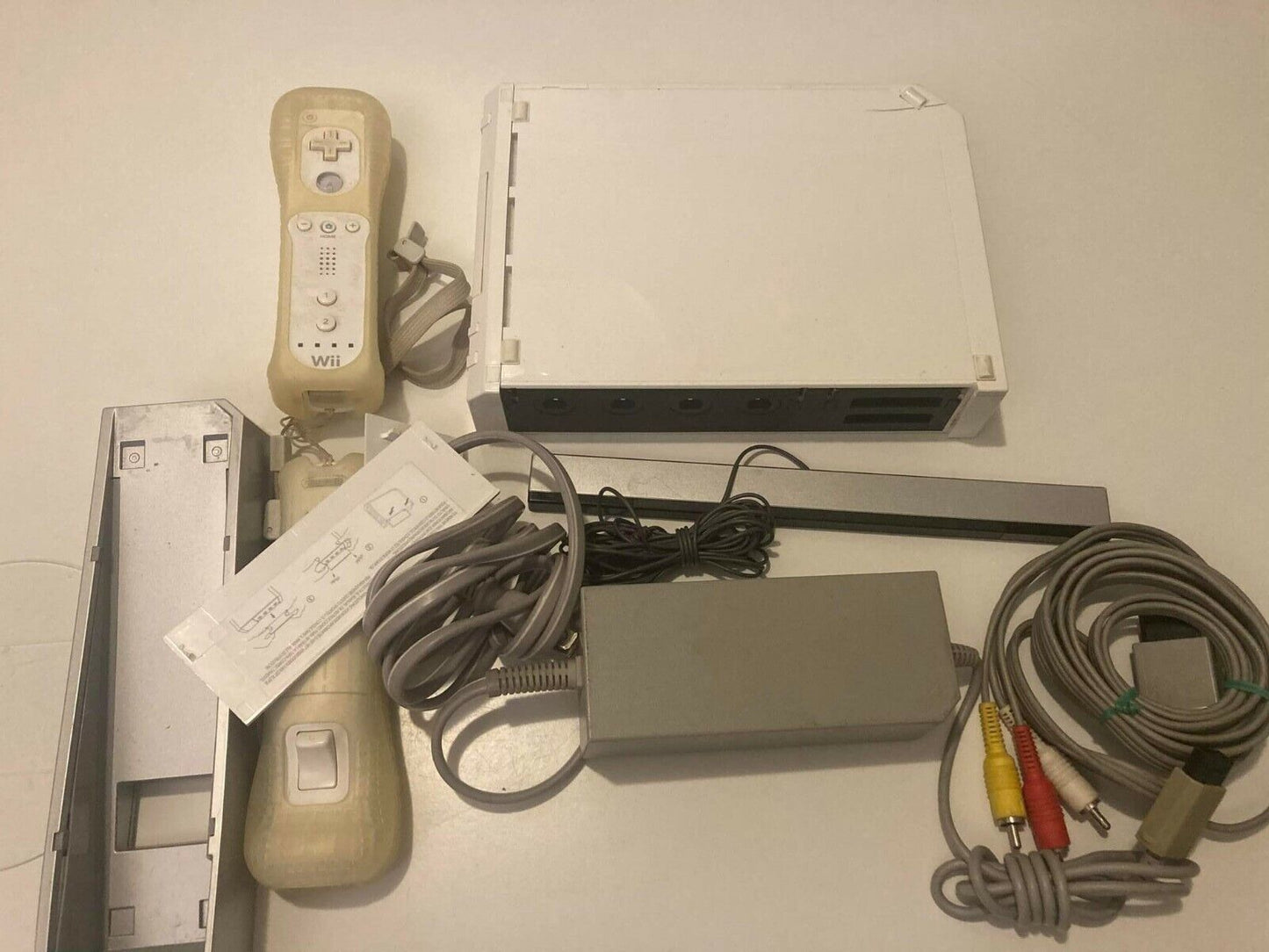 Nintendo Wii Console Bundle 2 Remote Controllers & Sensors and Power Cords.