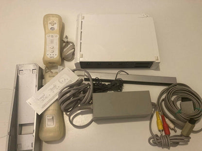 Nintendo Wii Console Bundle 2 Remote Controllers & Sensors and Power Cords.