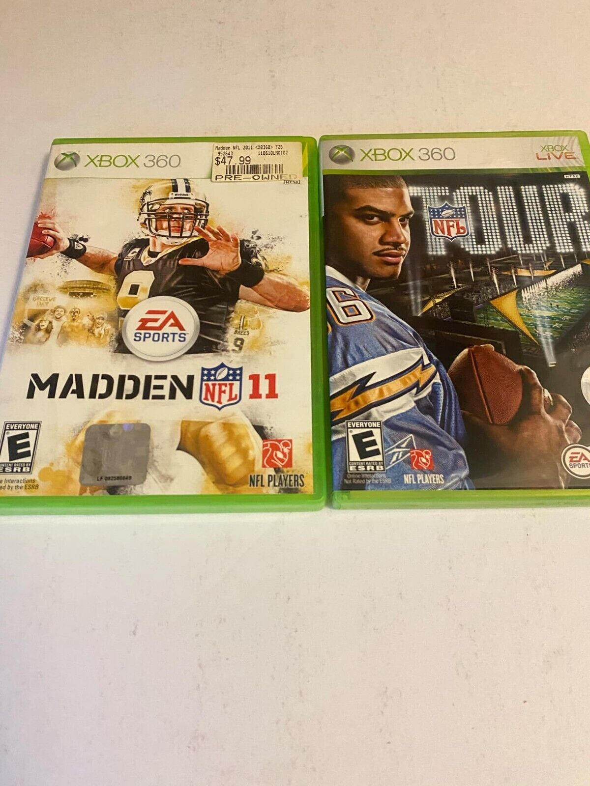 2 Games Madden NFL 2011  (Xbox 360) 2011 & NFL Tour.