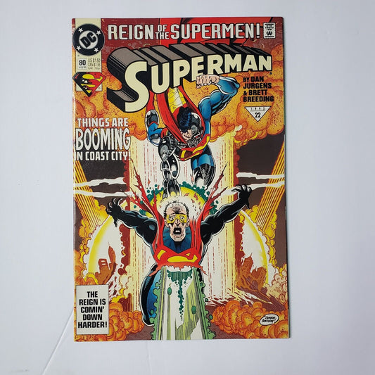 Superman # 80- (August 1993) Reign of the Supermen! Cyborg Superman.