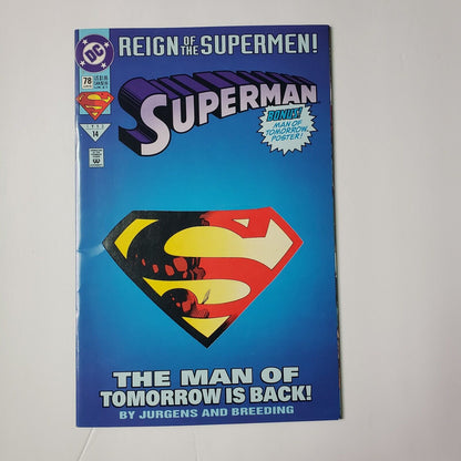 Superman #78 June 1993 Bonus Poster Inside.