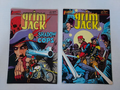 GRIM JACK Thirteen (13) Books First Comics #'s 3, 6, 7, 8, 9, 13, 27, 28, 34....