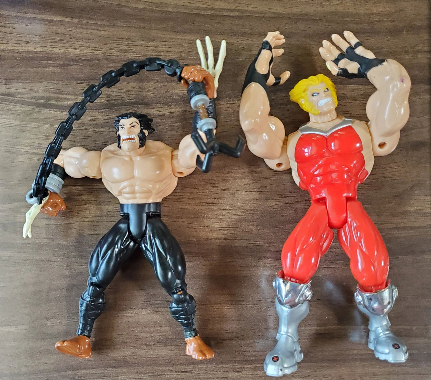 1996 Toy Biz Ninja Wolverine & Ninja Sabretooth action figures.