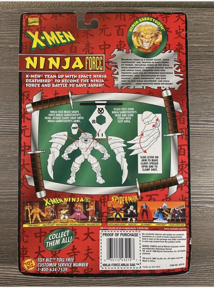 1996 Toy Biz Ninja Wolverine & Ninja Sabretooth action figures.