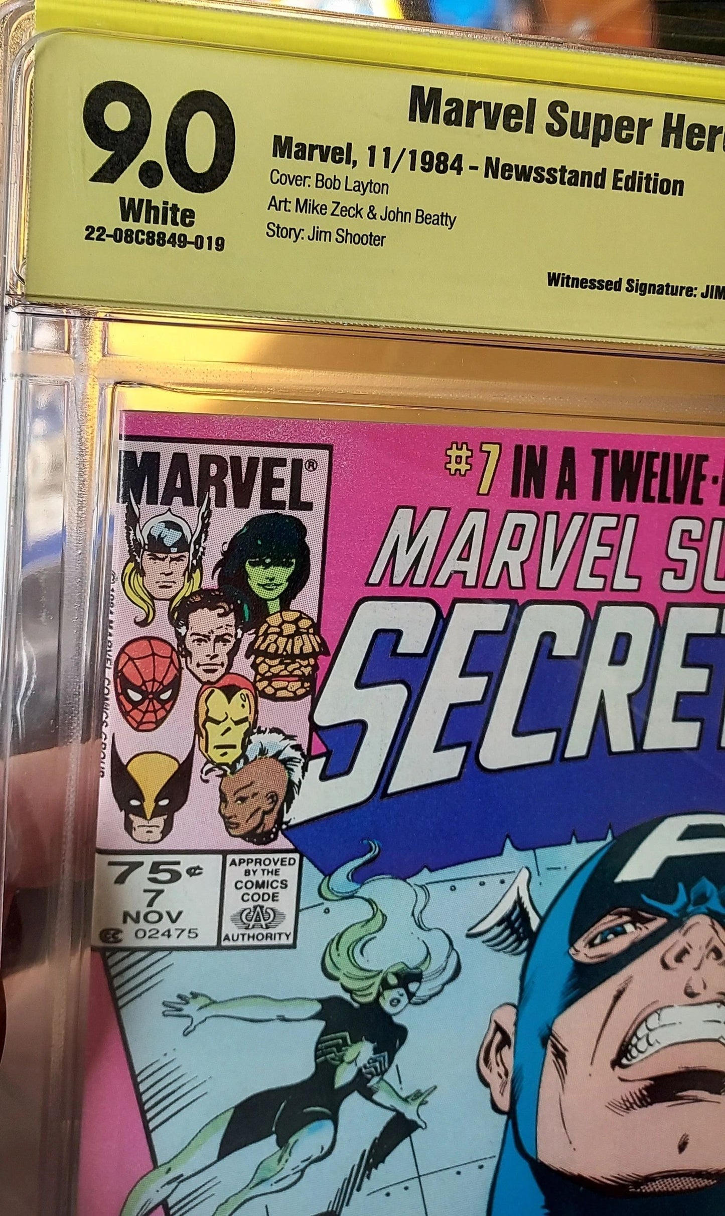 Marvel Super Heroes Secret Wars #2 CBCS 9.0 SIGNATURE JIM SHOOTER