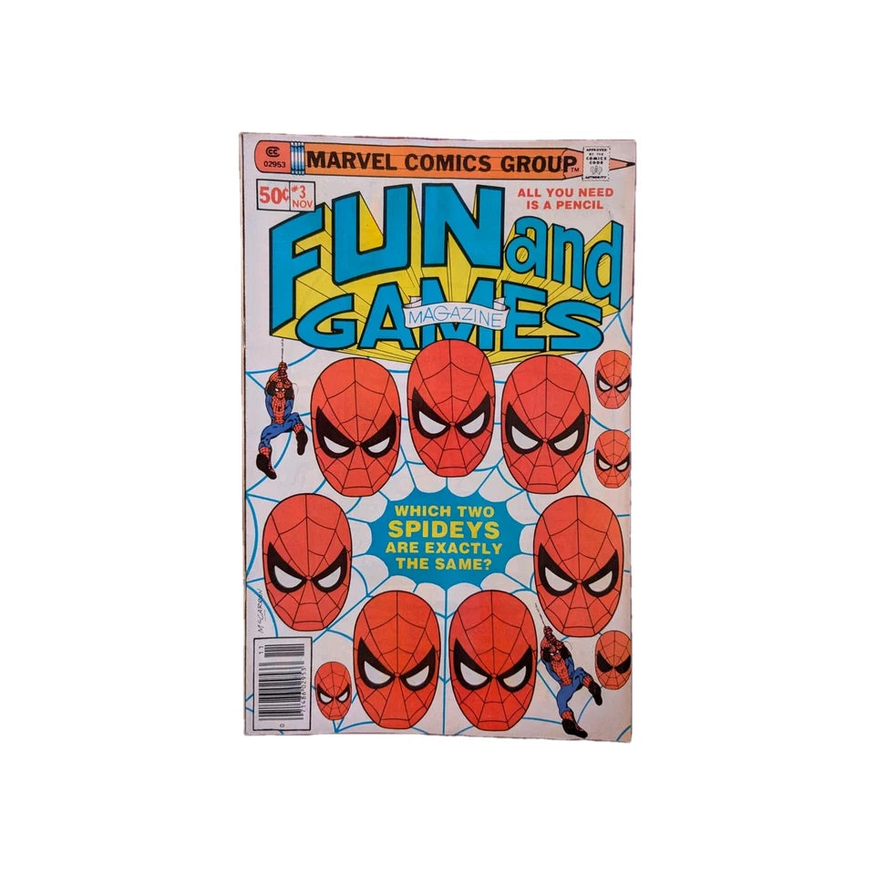 Marvel Fun And Games #3 Comic 1979 Spiderman Hulk Avengers Dr Strange Thing RARE