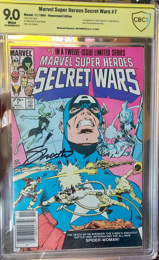 Marvel Super Heroes Secret Wars #2 CBCS 9.0 SIGNATURE JIM SHOOTER