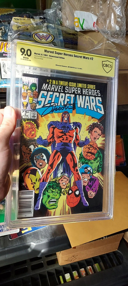 Marvel Super Heroes Secret Wars #2 CBCS 9.0 SIGNATURE JIM SHOOTER