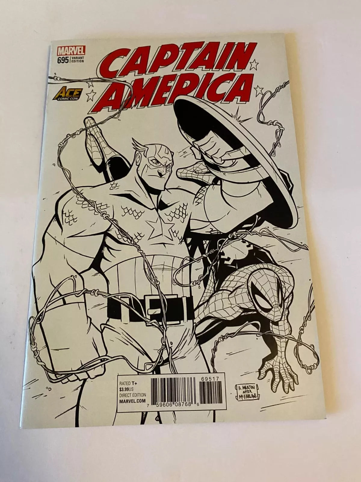 Captain America #695 variant edition. Ace Comic Con 2018 Marvel Sketch Drawing